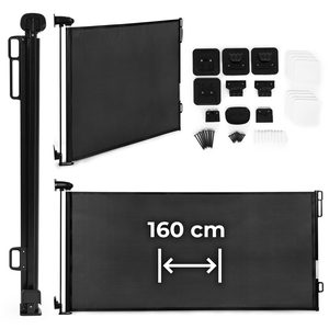 Safety gate Ecotoys black fabric 160 cm for doors and stairs